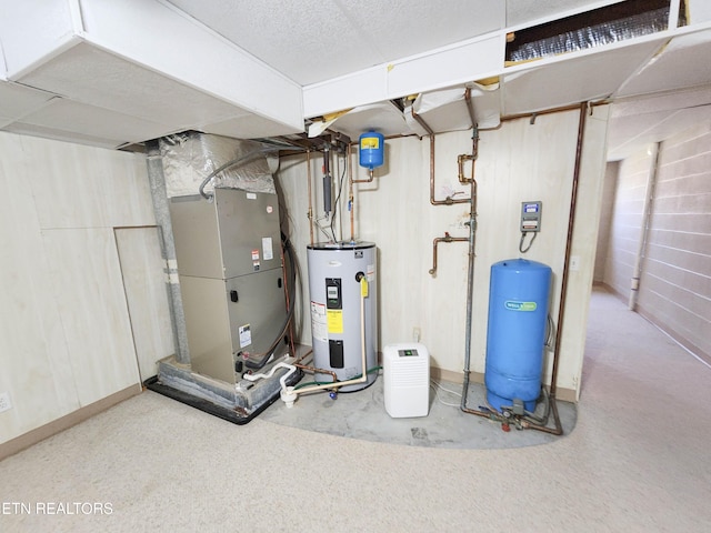 utilities featuring heating unit and water heater