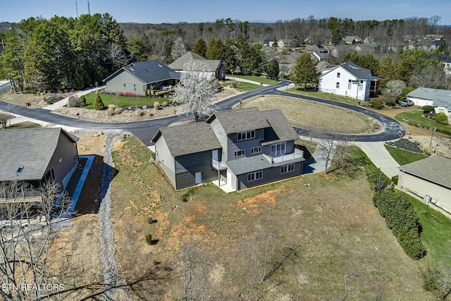 drone / aerial view featuring a residential view