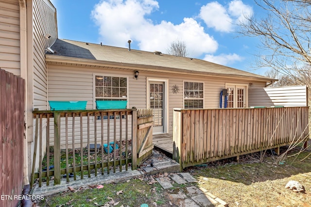 exterior space featuring a deck