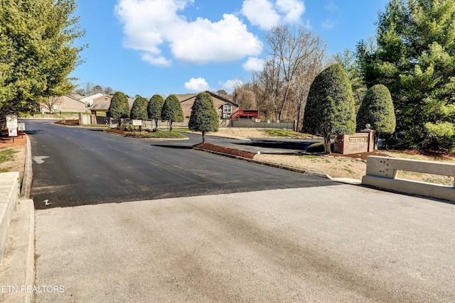 view of road with curbs