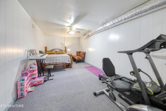 bedroom with a ceiling fan