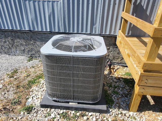 exterior details featuring central AC unit