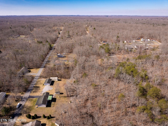 bird's eye view with a rural view