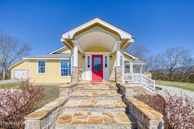 craftsman-style home featuring a porch