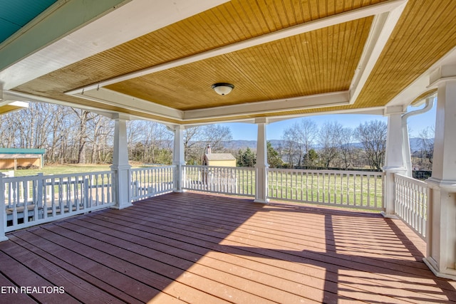 view of wooden terrace