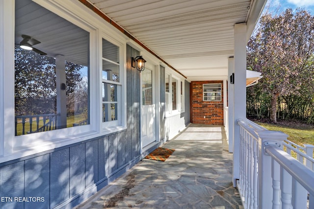 view of patio with covered porch