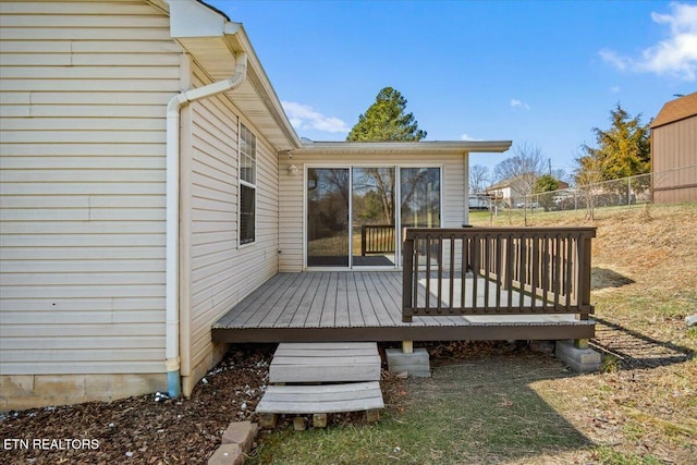 wooden terrace with fence