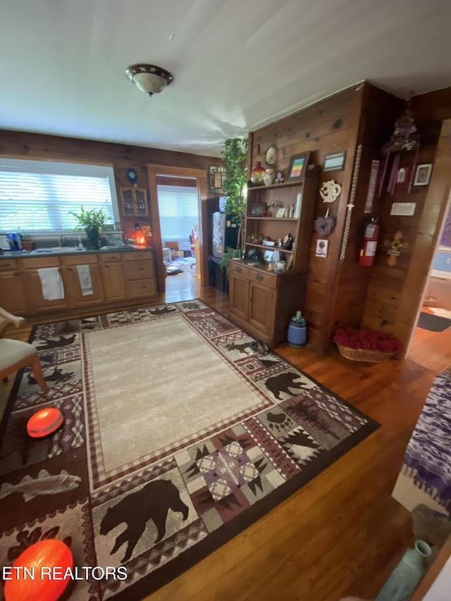 interior space featuring wood finished floors