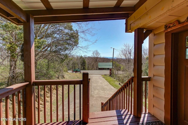 view of wooden terrace