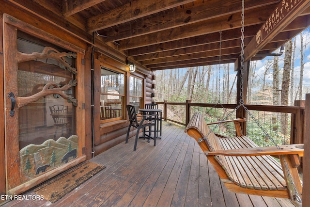 view of wooden terrace