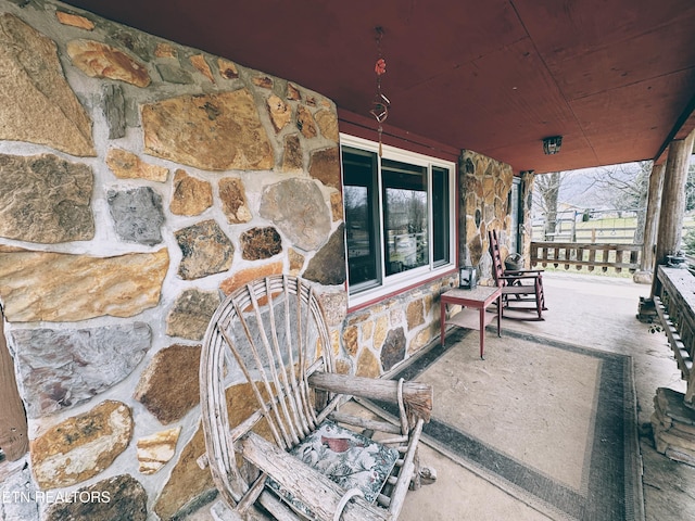 view of patio with covered porch