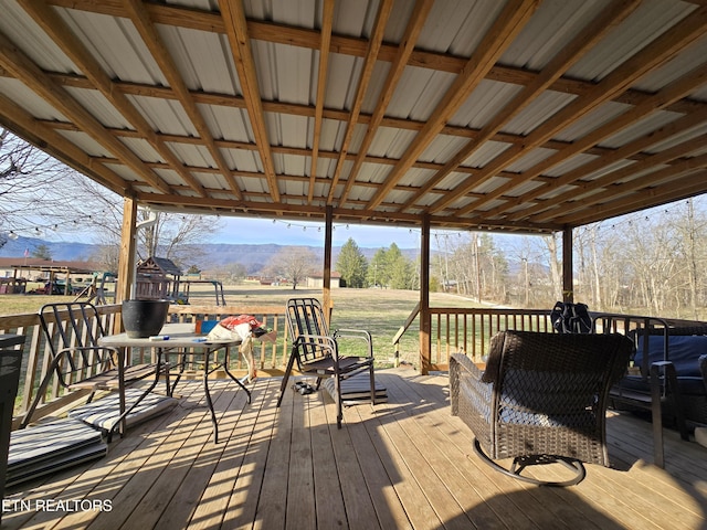 view of wooden terrace