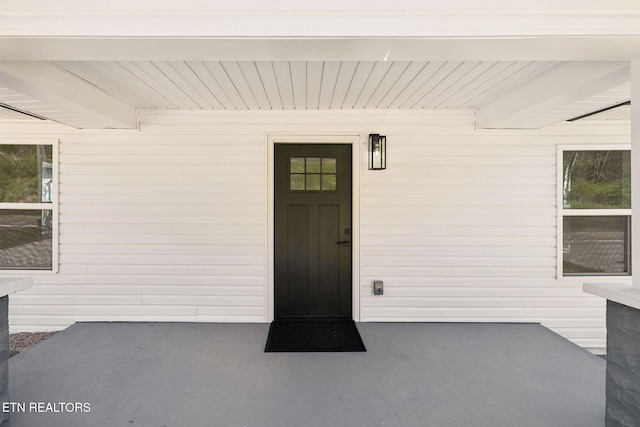 view of exterior entry