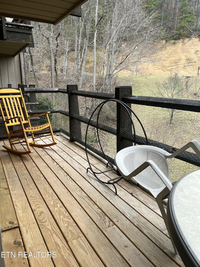 view of wooden deck