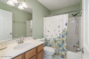 8836 Nubbin Ridge Rd, Knoxville, TN 37923 - bathroom with shower / tub combo, toilet, and vanity