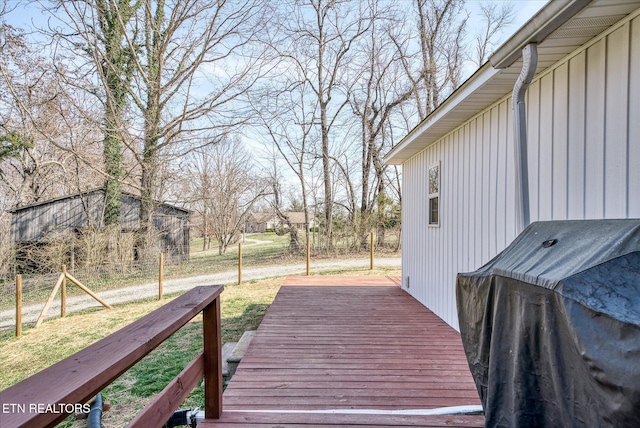 deck with fence