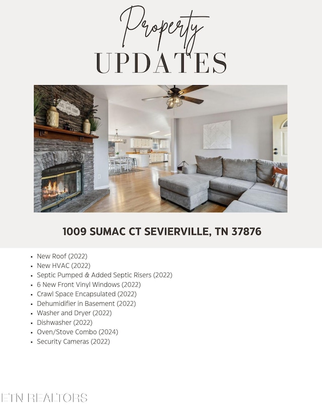 1009 Sumac Ct, Sevierville, TN 37876 - view of a document with a collage of images