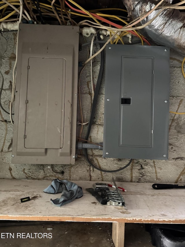 utility room with electric panel