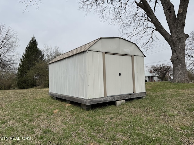 view of shed