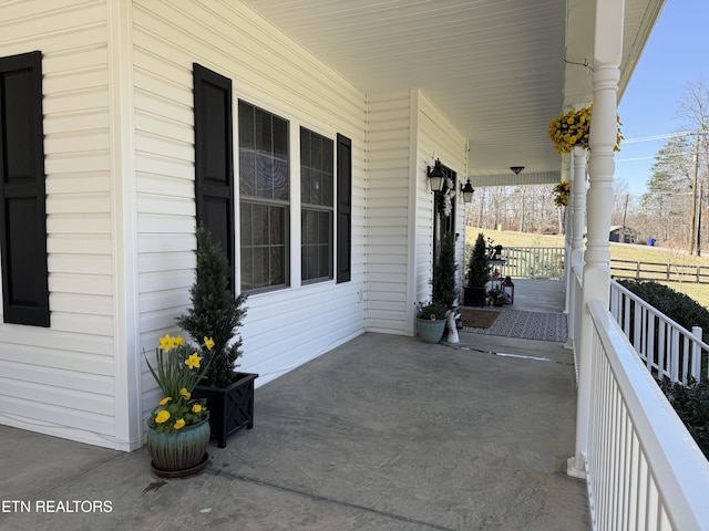 view of patio / terrace featuring covered porch