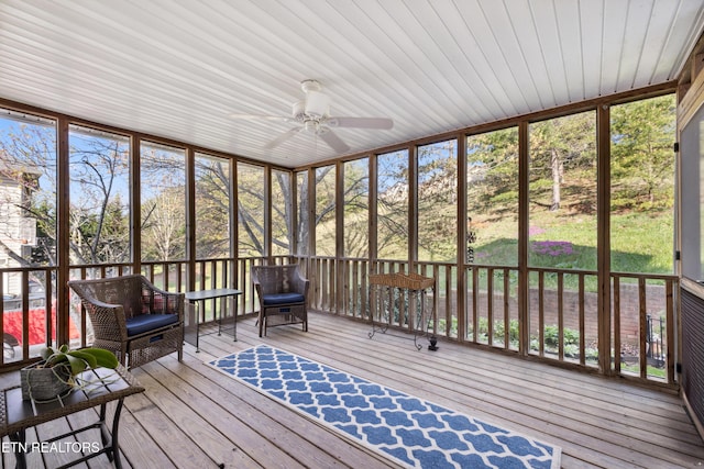 5633 Eagle Crest Ln, Knoxville, TN 37921 - sunroom / solarium with plenty of natural light and ceiling fan