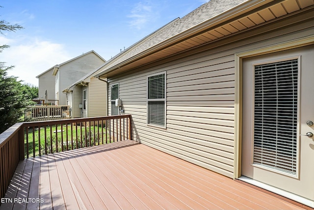 view of wooden deck