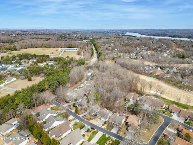 drone / aerial view with a residential view