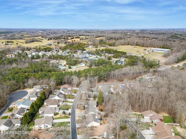 drone / aerial view featuring a residential view