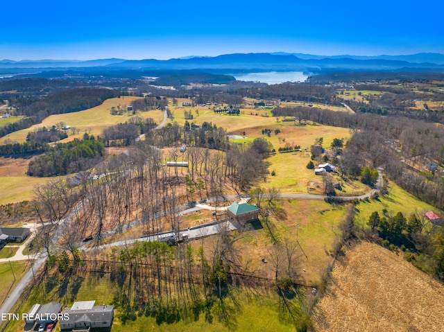 285 Redwood Dr, Dandridge, TN 37725 - aerial view of property and surrounding area with a mountain backdrop