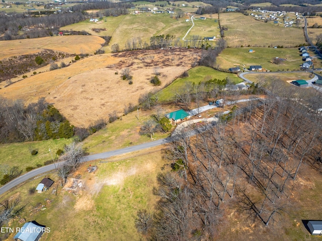 285 Redwood Dr, Dandridge, TN 37725 - aerial view of property and surrounding area with rural landscape