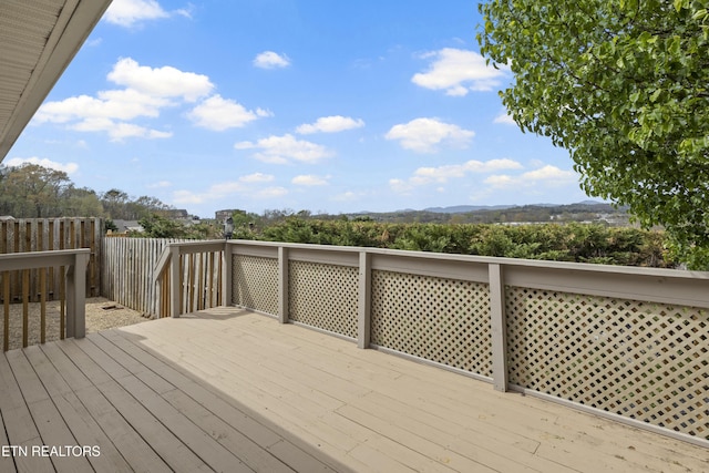 wooden deck with fence