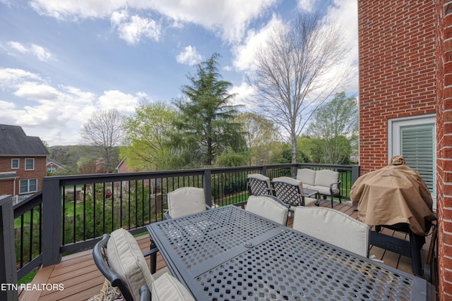 231 Gwinhurst Rd, Knoxville, TN 37934 - wooden terrace featuring outdoor dining area and an outdoor hangout area