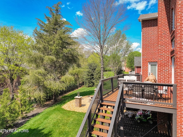 231 Gwinhurst Rd, Knoxville, TN 37934 - exterior space featuring stairs and a wooden deck