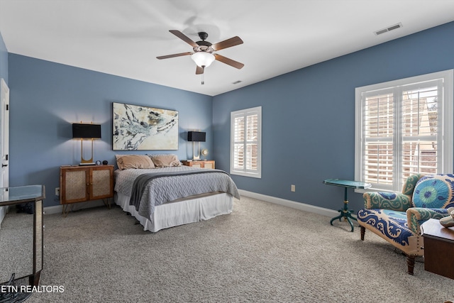1022 Providence Grove Way, Knoxville, TN 37919 - carpeted bedroom with ceiling fan, baseboards, and visible vents