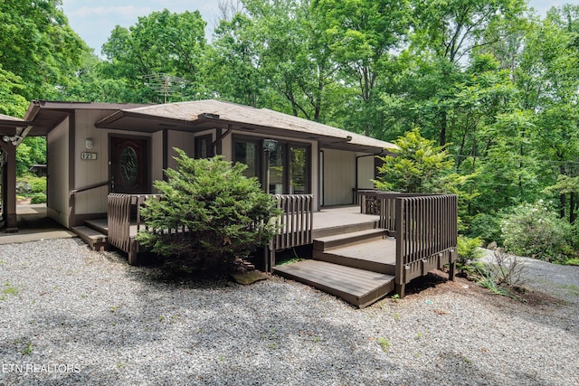 123 Manor Rd, Clinton, TN 37716 - view of front of property with a wooden deck