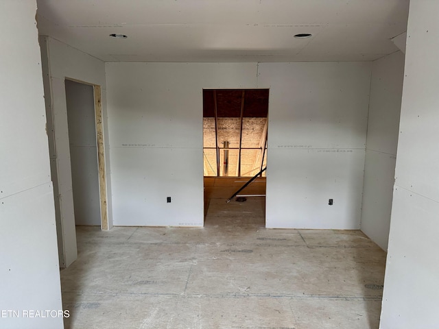 view of spare room