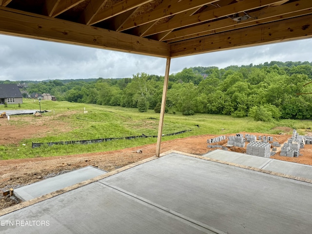 2131 Lantern Park Ln, Knoxville, TN 37932 - view of patio featuring a wooded view