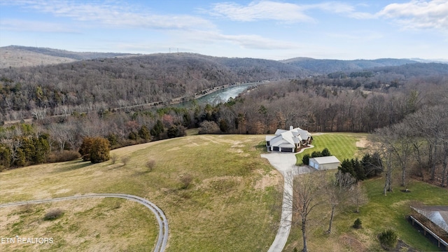 950 White Wing Rd, Lenoir City, TN 37771 - bird's eye view with a water and mountain view and a forest view