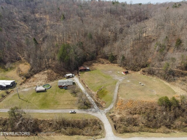 4662 Baker Hwy, Huntsville, TN 37756 - birds eye view of property featuring a wooded view