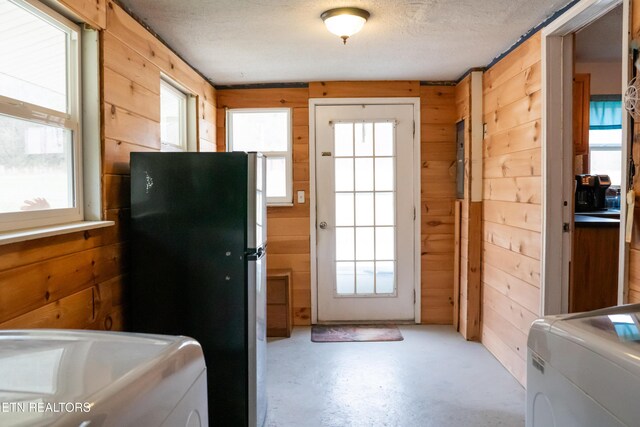 4662 Baker Hwy, Huntsville, TN 37756 - interior space with wooden walls, plenty of natural light, and a textured ceiling