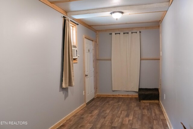 4662 Baker Hwy, Huntsville, TN 37756 - empty room with baseboards, beam ceiling, and wood finished floors