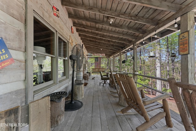 view of wooden deck