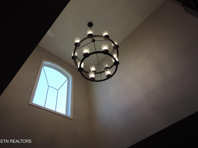 room details with a notable chandelier