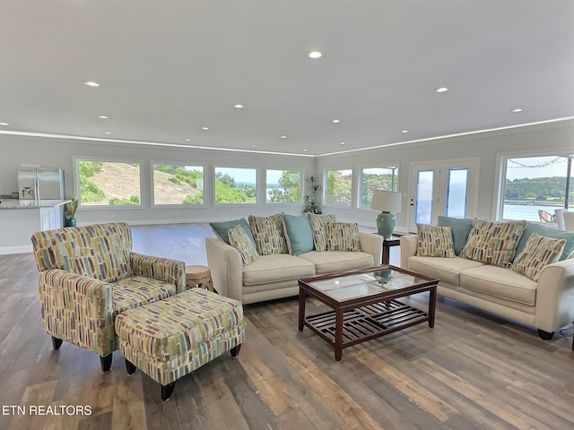 179 Lakeshore Bay Dr, Jefferson City, TN 37760 - living area with wood finished floors, recessed lighting, and baseboards
