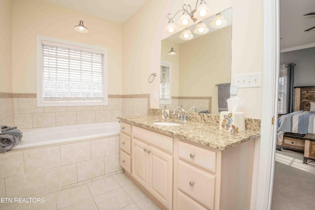 107 Sunny St, Sharps Chapel, TN 37866 - full bathroom featuring connected bathroom, plenty of natural light, tile patterned floors, and a bath