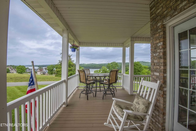 107 Sunny St, Sharps Chapel, TN 37866 - deck with outdoor dining area and a water view