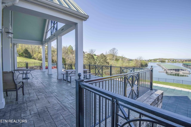 107 Sunny St, Sharps Chapel, TN 37866 - view of patio / terrace featuring a water view