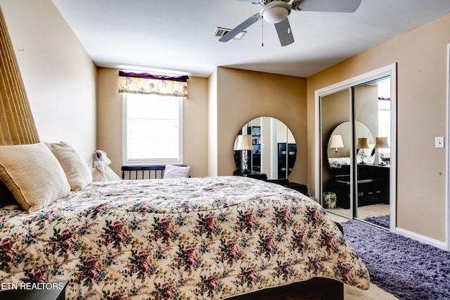 1120 Treymour Way, Knoxville, TN 37922 - bedroom with baseboards, a ceiling fan, and carpet flooring