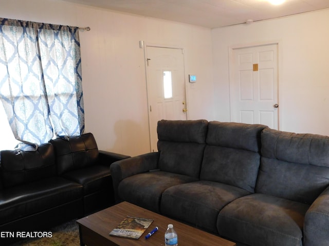 living room with a healthy amount of sunlight
