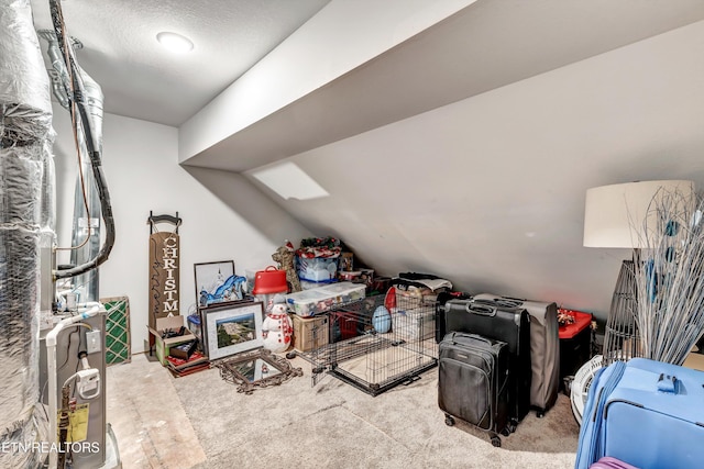 bonus room featuring vaulted ceiling and carpet